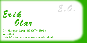 erik olar business card